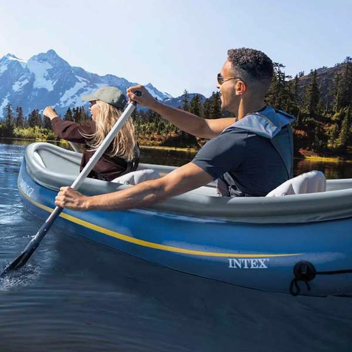 Canoe Gonflabilă Intex Wyoming C2 307 x 89 x 53 cm - Sport și în aer liber, Sporturi acvatice