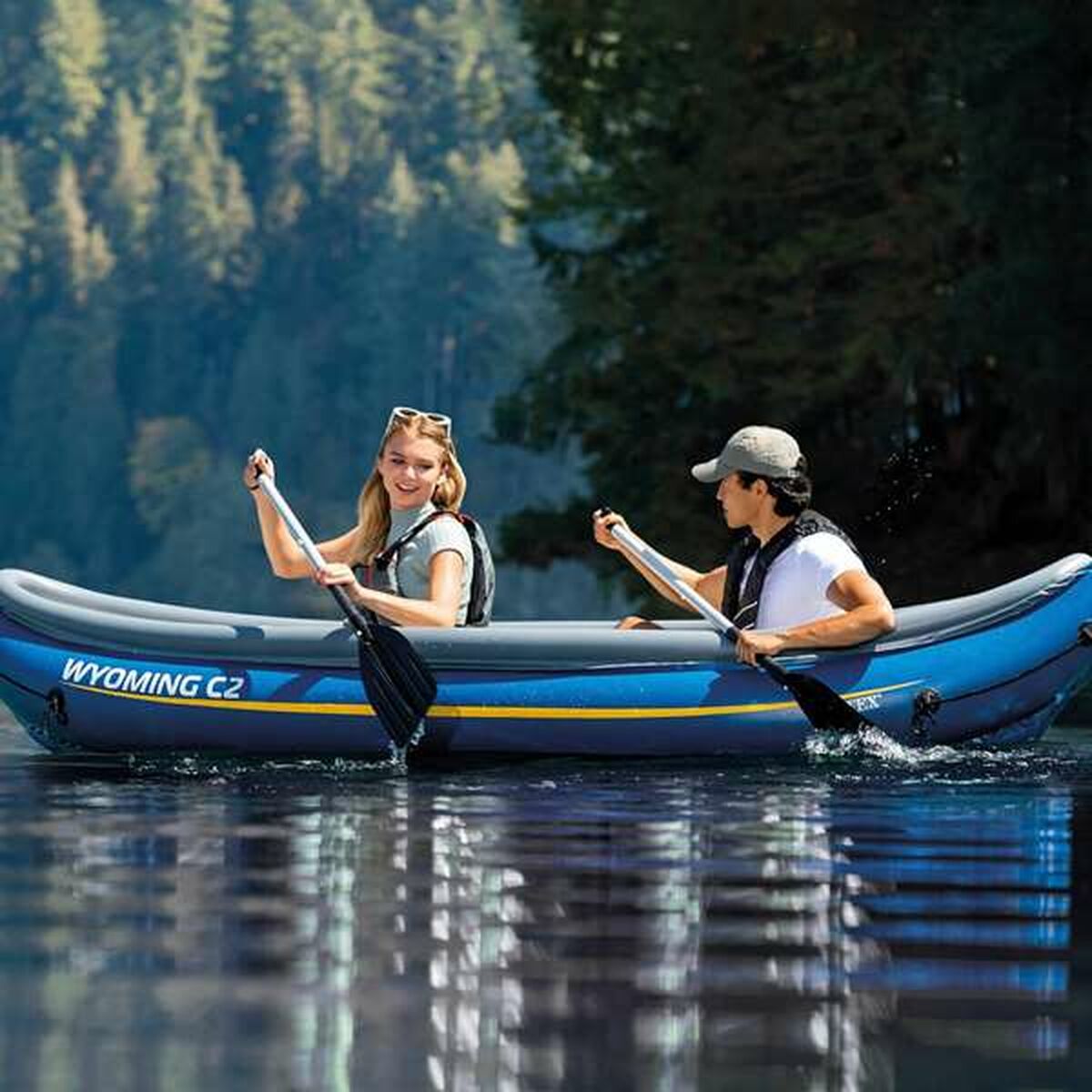 Canoe Gonflabilă Intex Wyoming C2 307 x 89 x 53 cm - Sport și în aer liber, Sporturi acvatice