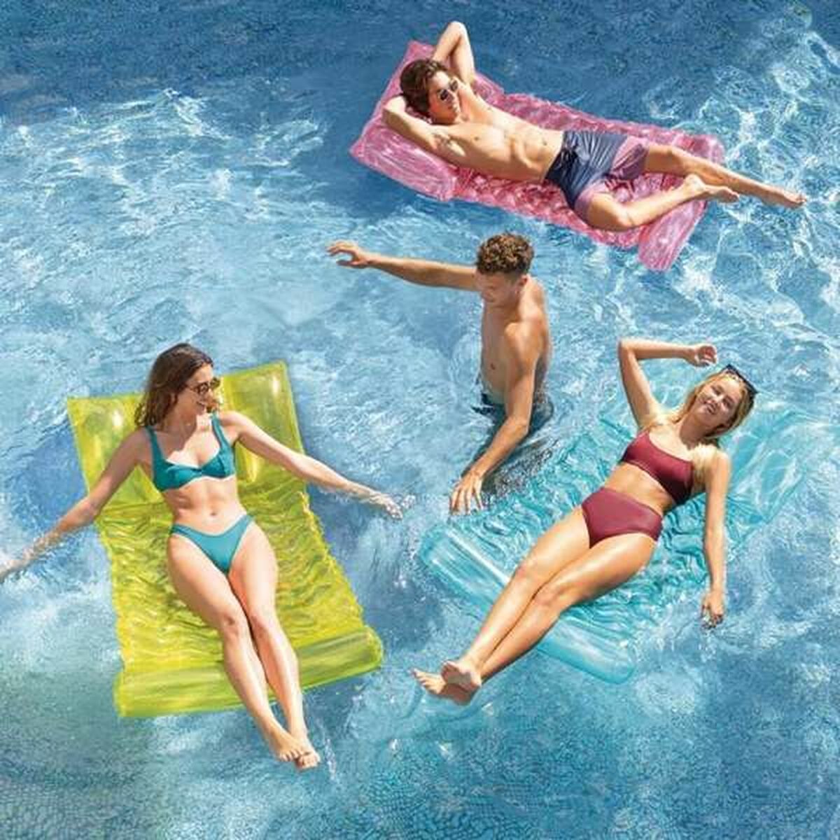Saltea gonflabilă Intex 89 x 173 cm Transparent - Jucarii si jocuri, În aer liber și sport