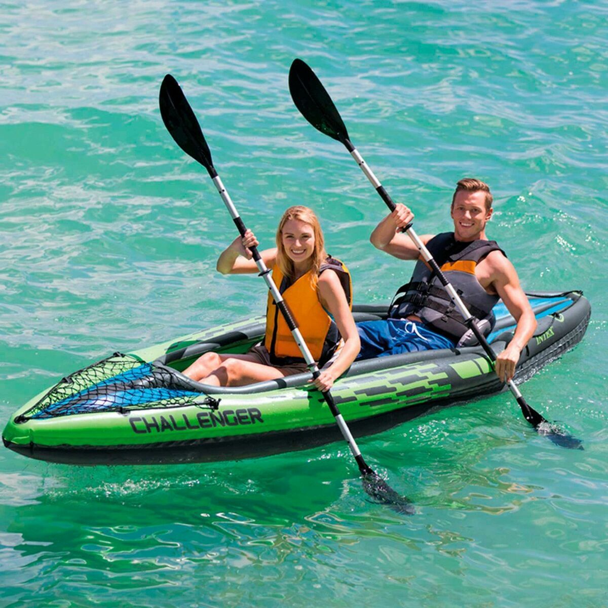 Canoe Gonflabilă Intex Water Lounge 351 x 76 x 38 cm Verde 2 persoane - Sport și în aer liber, Sporturi acvatice