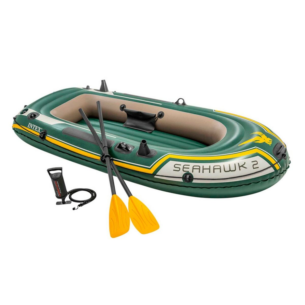 Barcă Gonflabilă Intex Seahawk 2 Verde 236 x 41 x 114 cm - Sport și în aer liber, Sporturi acvatice