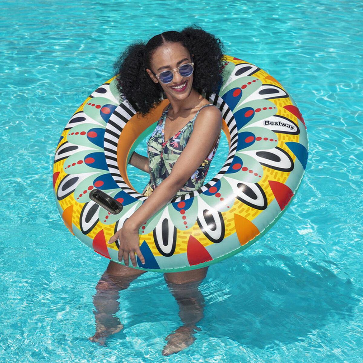 Flotor gonflabil Bestway Multicolor Ø 107 cm - Jucarii si jocuri, În aer liber și sport