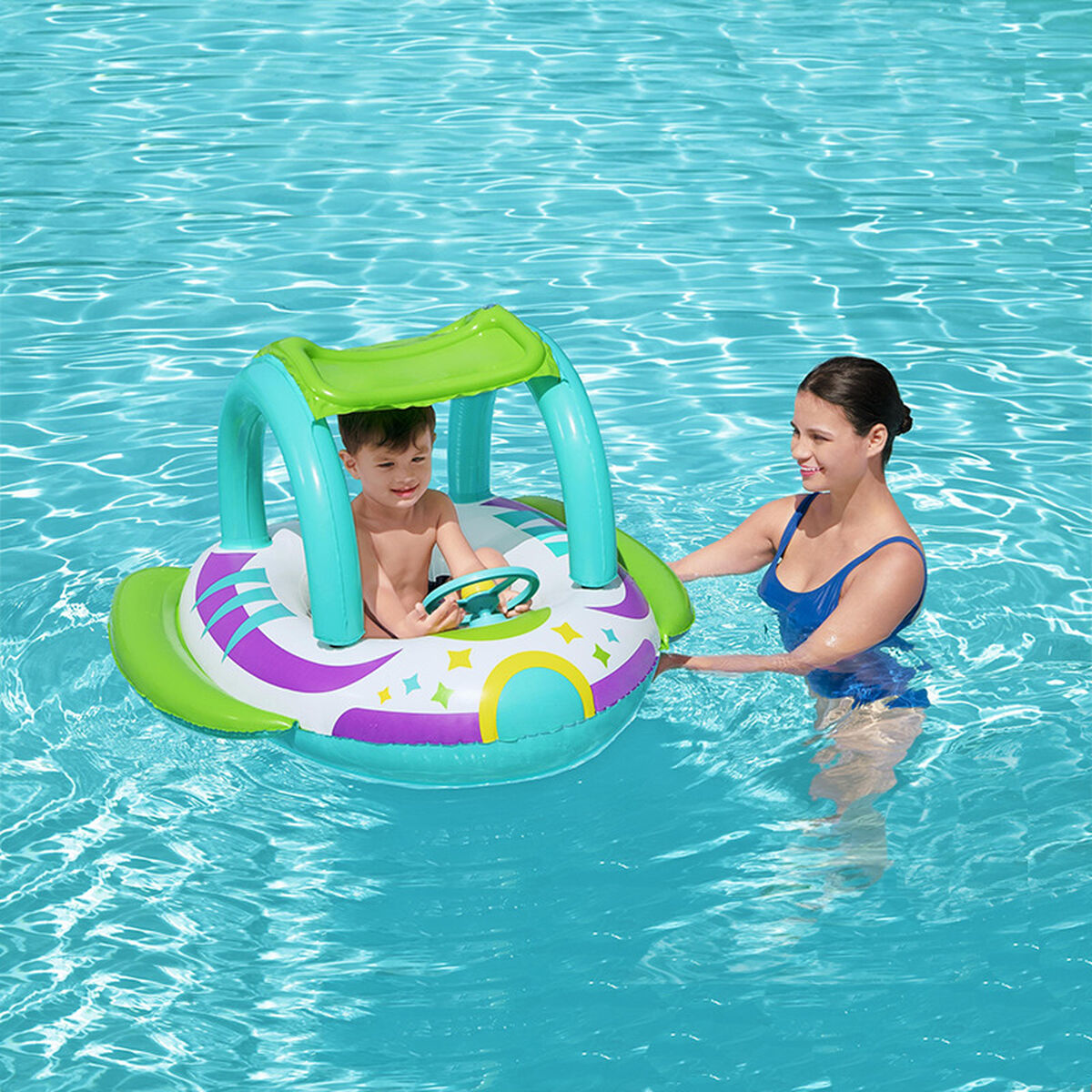 Barcă Gonflabilă Bestway Navă spațială 107 x 112 cm 95 x 98 x 96 cm (1 Unități) - Jucarii si jocuri, În aer liber și sport