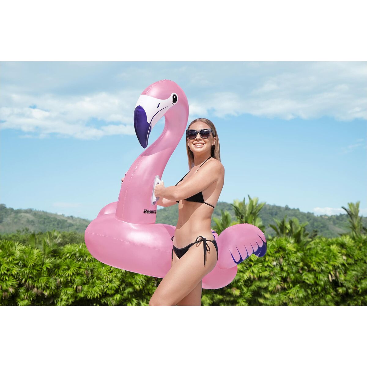 Flotor gonflabil Bestway Flamingo roz 153 x 143 cm - Jucarii si jocuri, În aer liber și sport