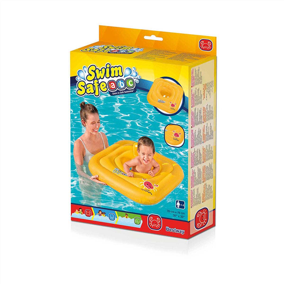 Flotor pentru copil Bestway Galben Crab 76 x 76 cm 1-2 ani (1 Unități) - Jucarii si jocuri, În aer liber și sport