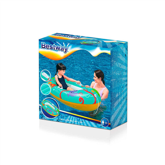 Barcă Gonflabilă Bestway 119 x 79 cm Albastru (1 Unități) - Jucarii si jocuri, În aer liber și sport
