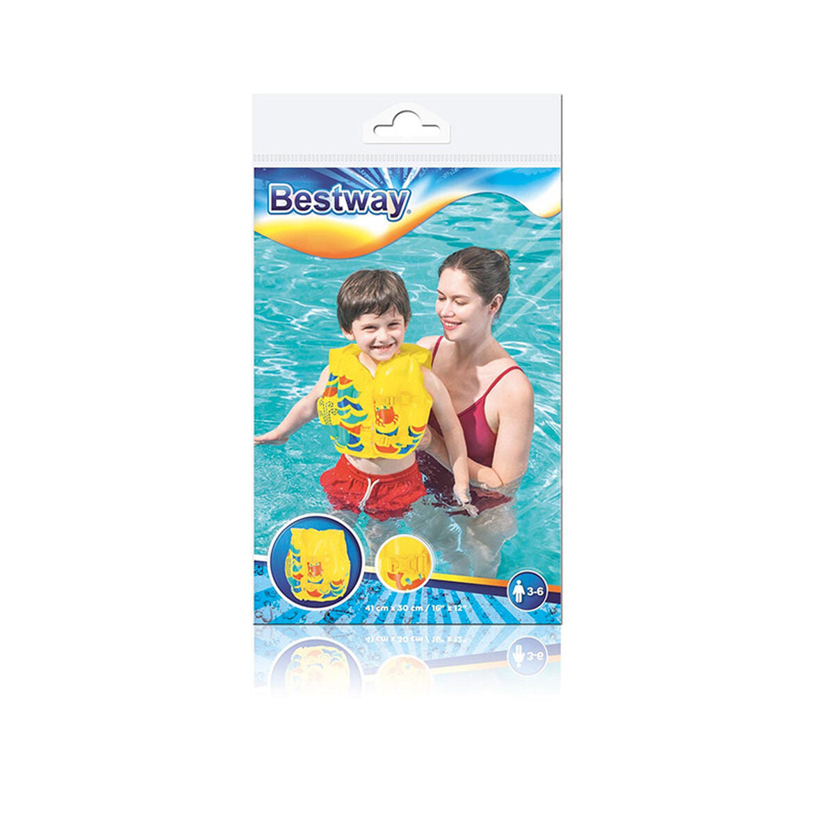 Vestă Gonflabil pentru Piscină Bestway Galben Crab 41 x 30 cm 3-6 ani (1 Unități) - Jucarii si jocuri, În aer liber și sport