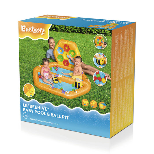Piscină cu Mingi Bestway 127 x 119 x 61 cm Albină - Jucarii si jocuri, În aer liber și sport