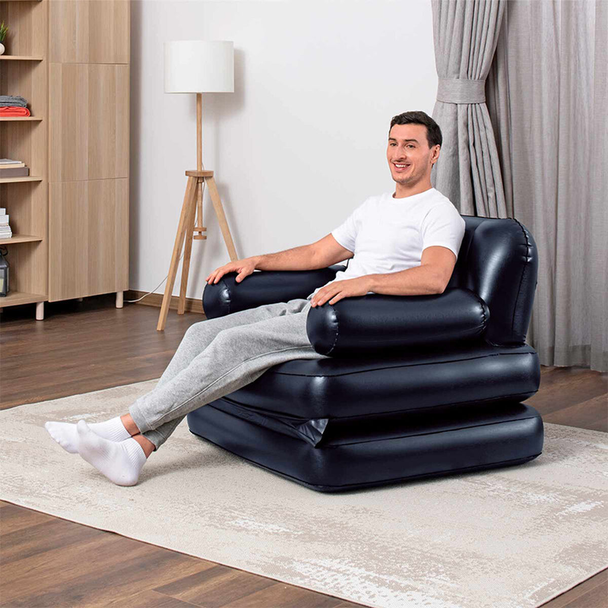 Scaun gonflabil Bestway 191 x 38 x 25 cm Negru - Jucarii si jocuri, În aer liber și sport