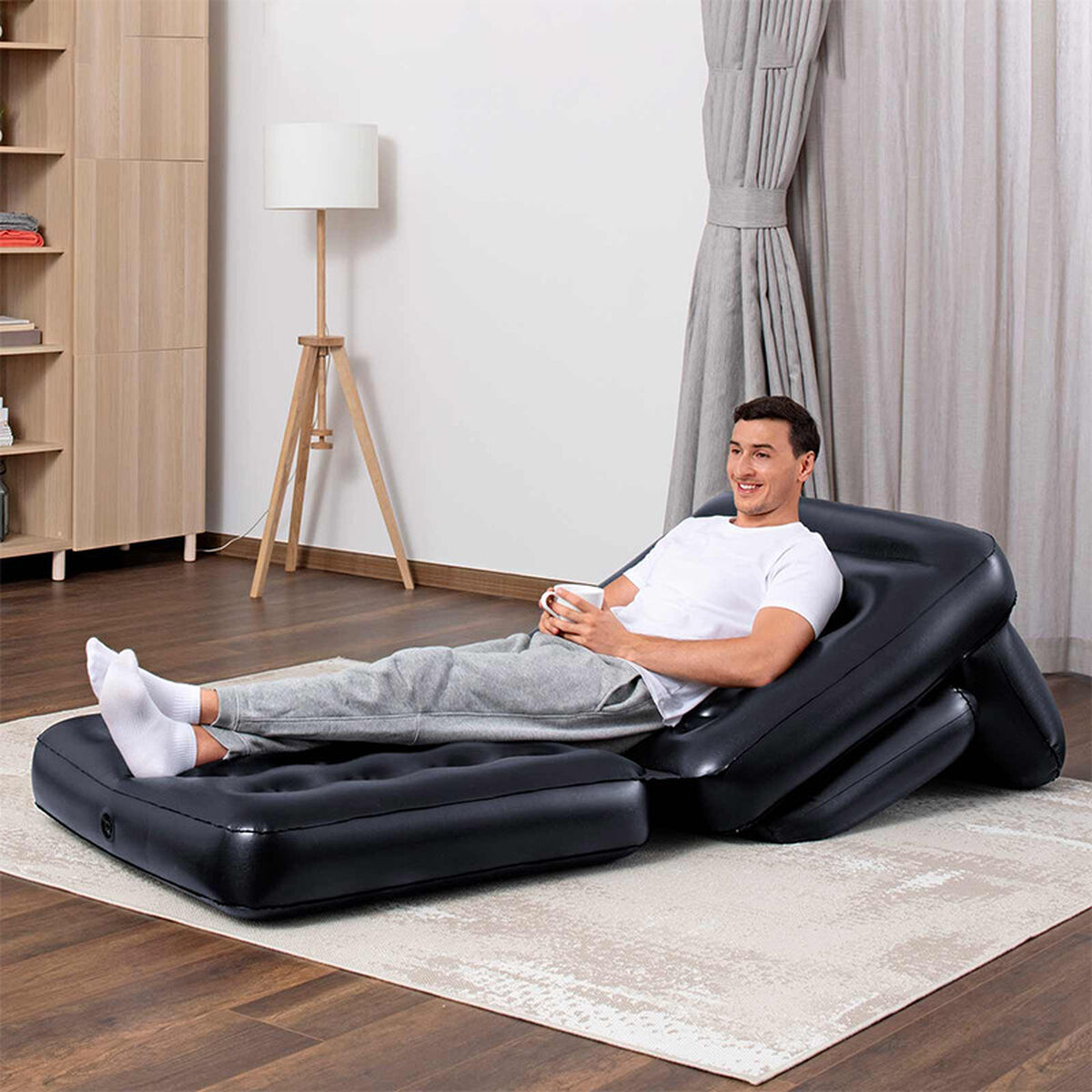 Scaun gonflabil Bestway 191 x 38 x 25 cm Negru - Jucarii si jocuri, În aer liber și sport