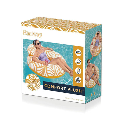 Scaun gonflabil pentru piscină Bestway Deluxe 118 x 117 cm Portocaliu - Jucarii si jocuri, În aer liber și sport