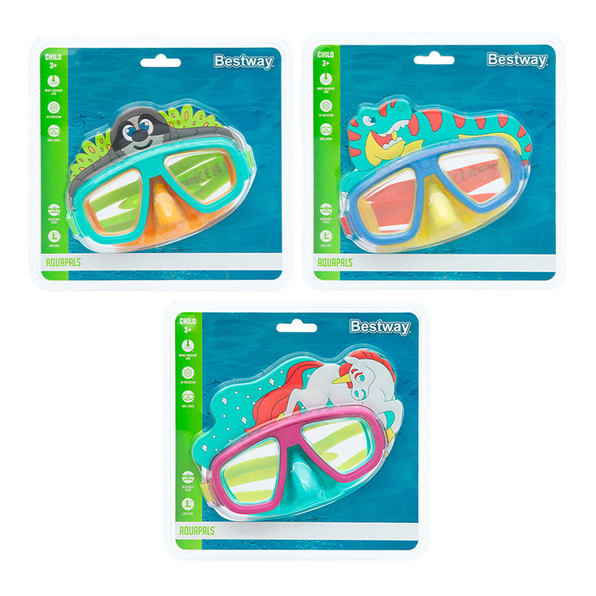 Mască de scufundare Bestway Infantil (1 Unități) - Sport și în aer liber, Sporturi acvatice