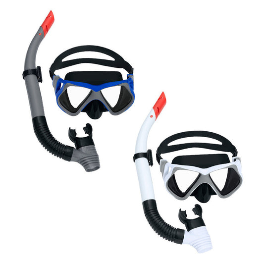 Ochelari de Scufundare cu Tub Bestway Alb Gri Adult (1 Unități) - Sport și în aer liber, Sporturi acvatice