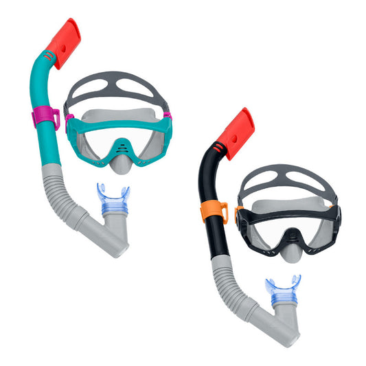 Ochelari de Scufundare cu Tub Bestway Albastru Negru Adult (1 Unități) - Sport și în aer liber, Sporturi acvatice