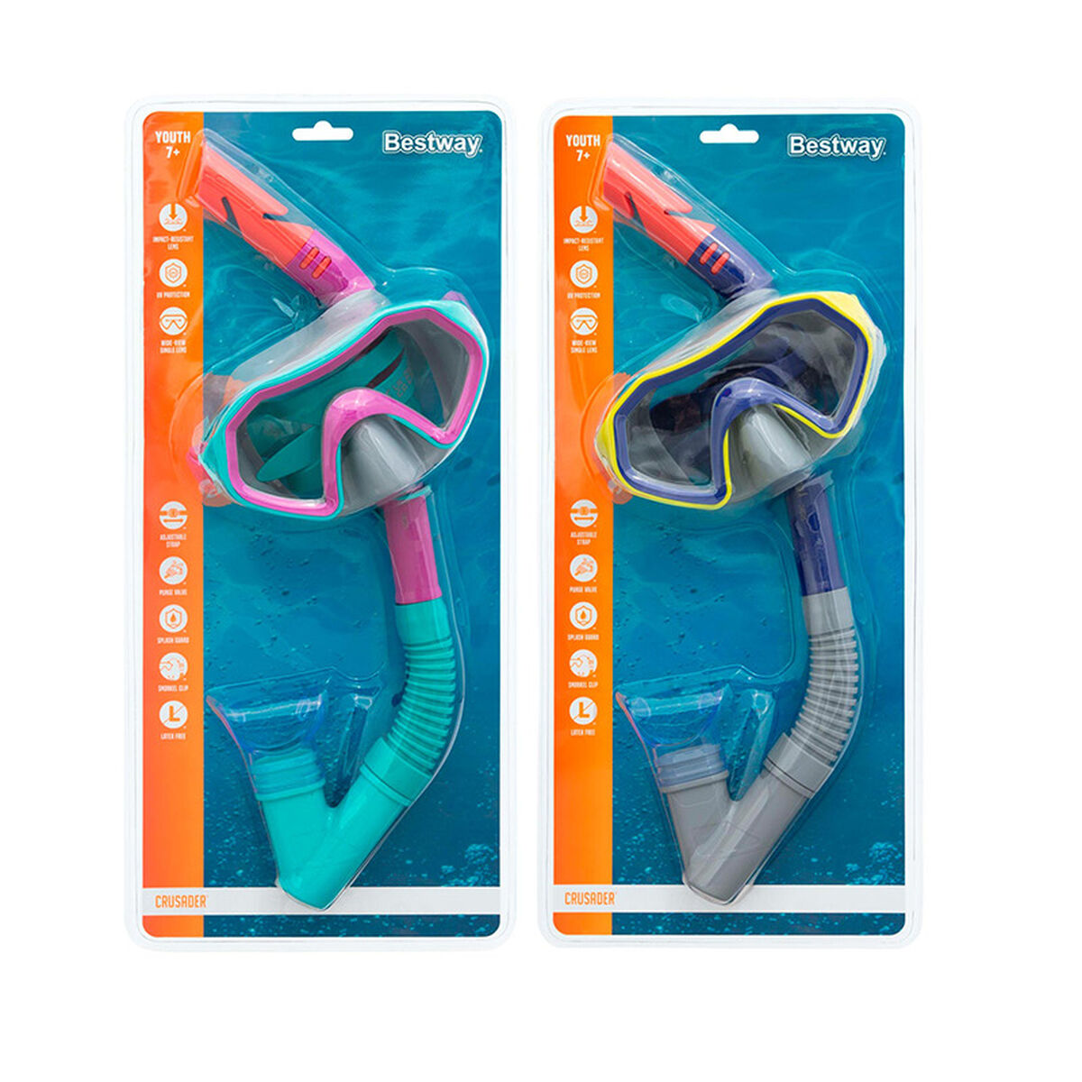 Ochelari de Scufundare cu Tub pentru Copii Bestway (1 Unități) - Sport și în aer liber, Sporturi acvatice