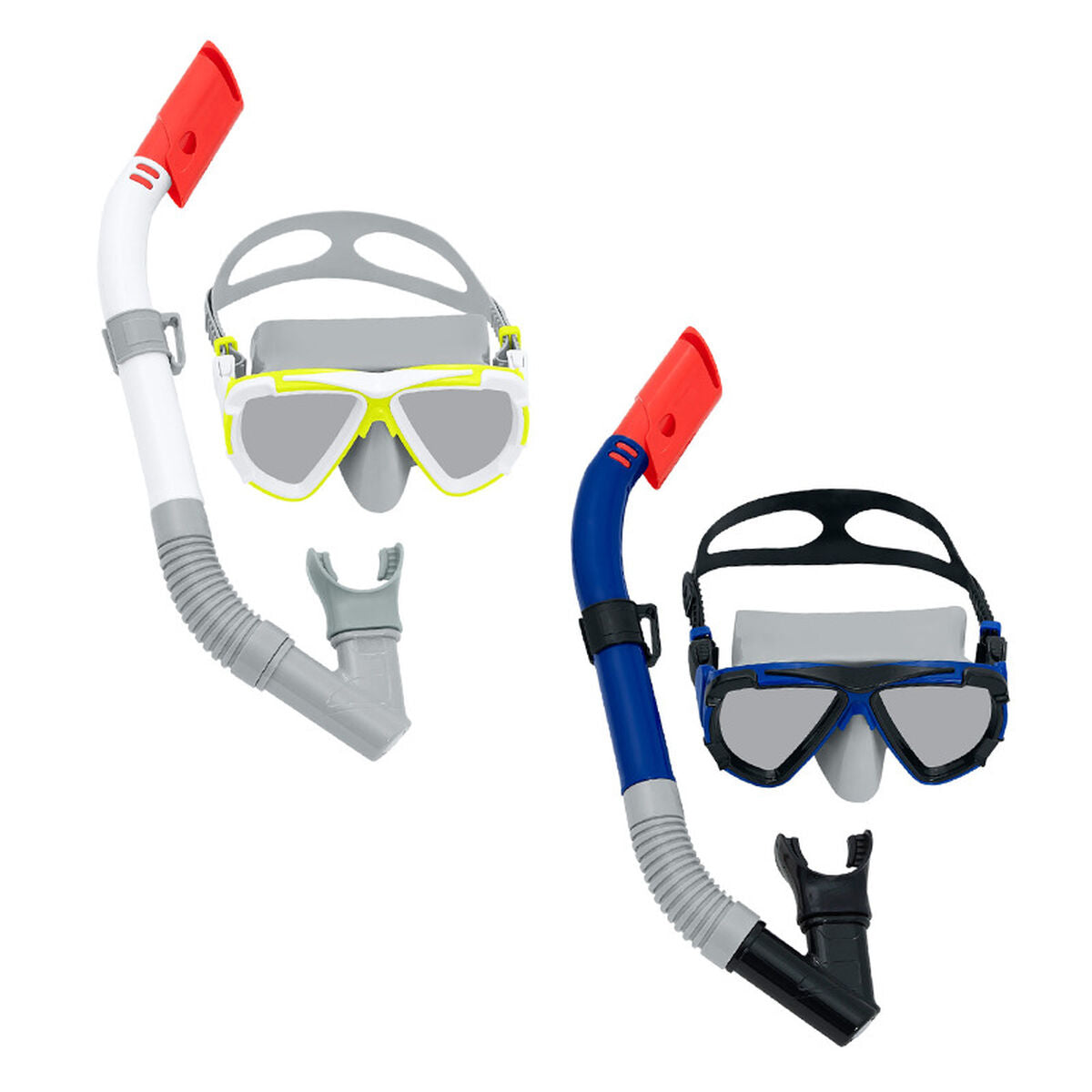 Ochelari de Scufundare cu Tub Bestway Alb Albastru închis Adult (1 Unități) - Sport și în aer liber, Sporturi acvatice