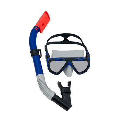Ochelari de Scufundare cu Tub Bestway Alb Albastru închis Adult (1 Unități) - Sport și în aer liber, Sporturi acvatice