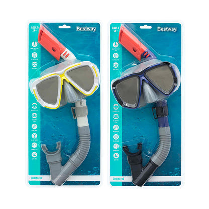 Ochelari de Scufundare cu Tub Bestway Alb Albastru închis Adult (1 Unități) - Sport și în aer liber, Sporturi acvatice