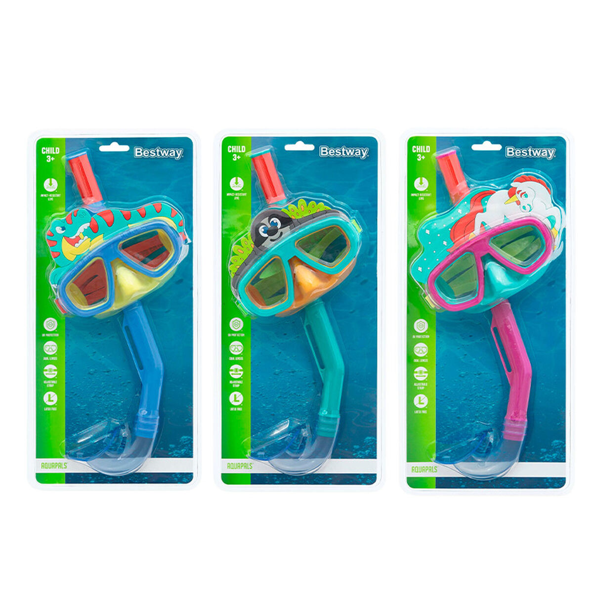 Ochelari de Scufundare cu Tub pentru Copii Bestway (1 Unități) - Sport și în aer liber, Sporturi acvatice