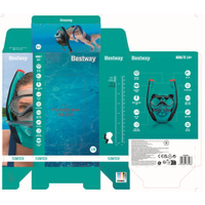 Ochelari de Scufundare cu Tub pentru Copii Bestway L/XL Albastru (1 Unități) - Sport și în aer liber, Sporturi acvatice