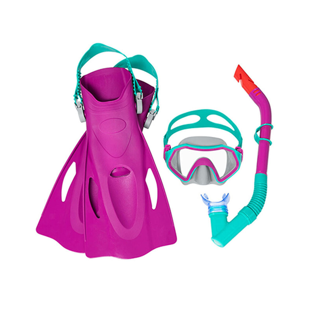 Ochelari de Scufundare cu Tub și Labe de Înot Bestway 37-41 - Sport și în aer liber, Sporturi acvatice