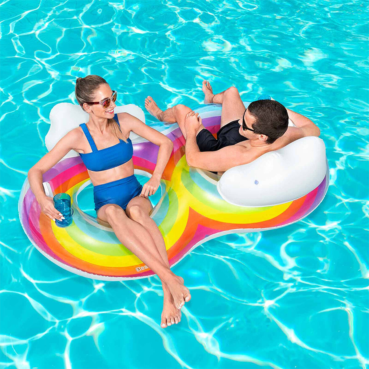Roată gonflabilă Bestway Curcubeu 186 x 116 cm - Jucarii si jocuri, În aer liber și sport