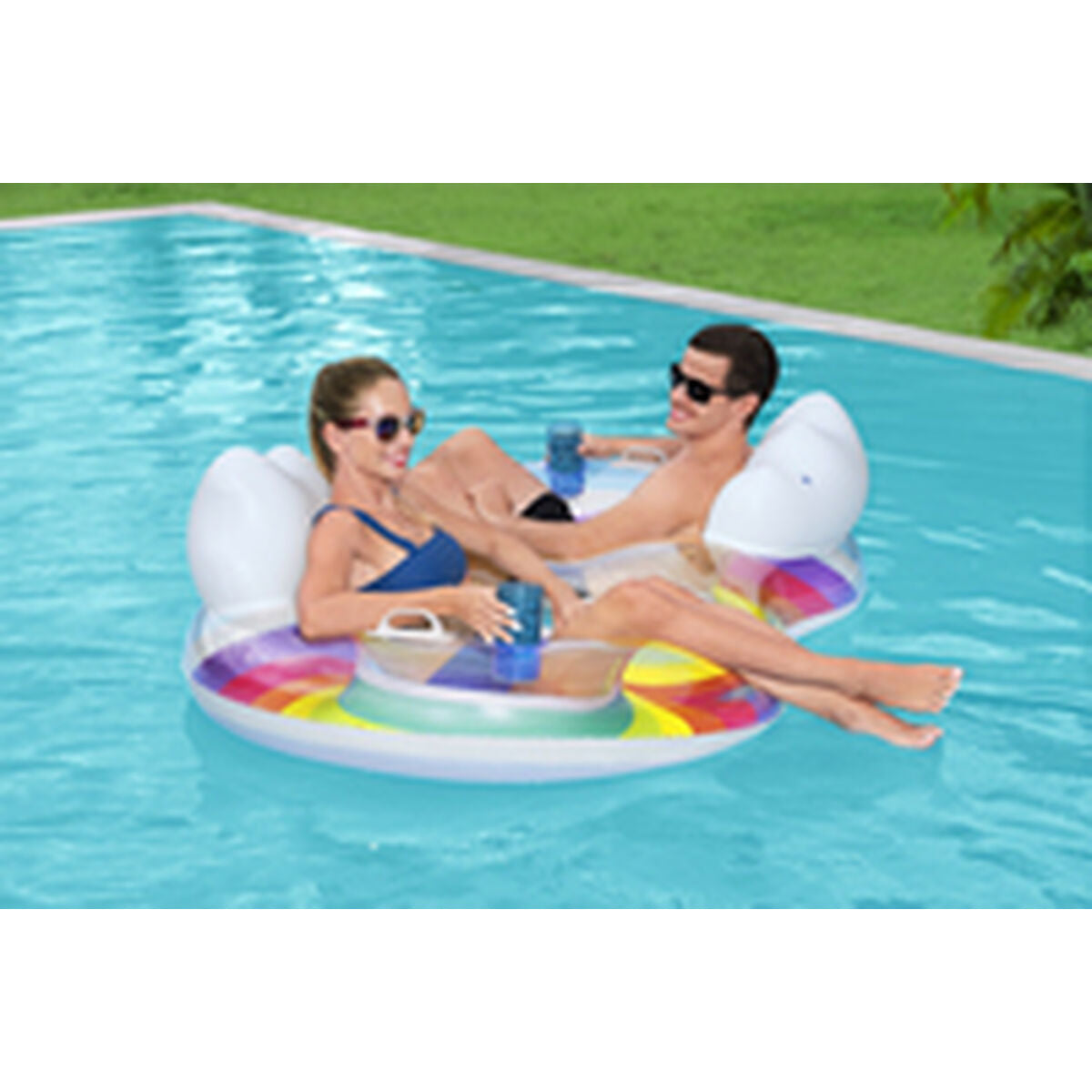 Roată gonflabilă Bestway Curcubeu 186 x 116 cm - Jucarii si jocuri, În aer liber și sport