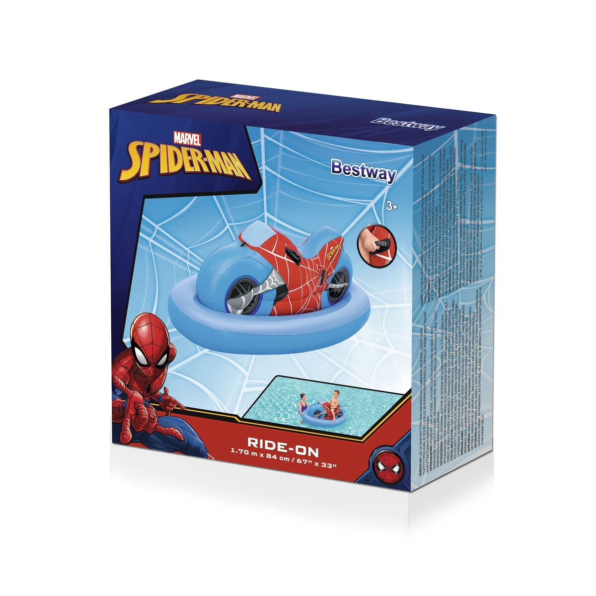 Saltea gonflabilă Bestway Spiderman Motocicletă 170 x 84 cm - Jucarii si jocuri, În aer liber și sport