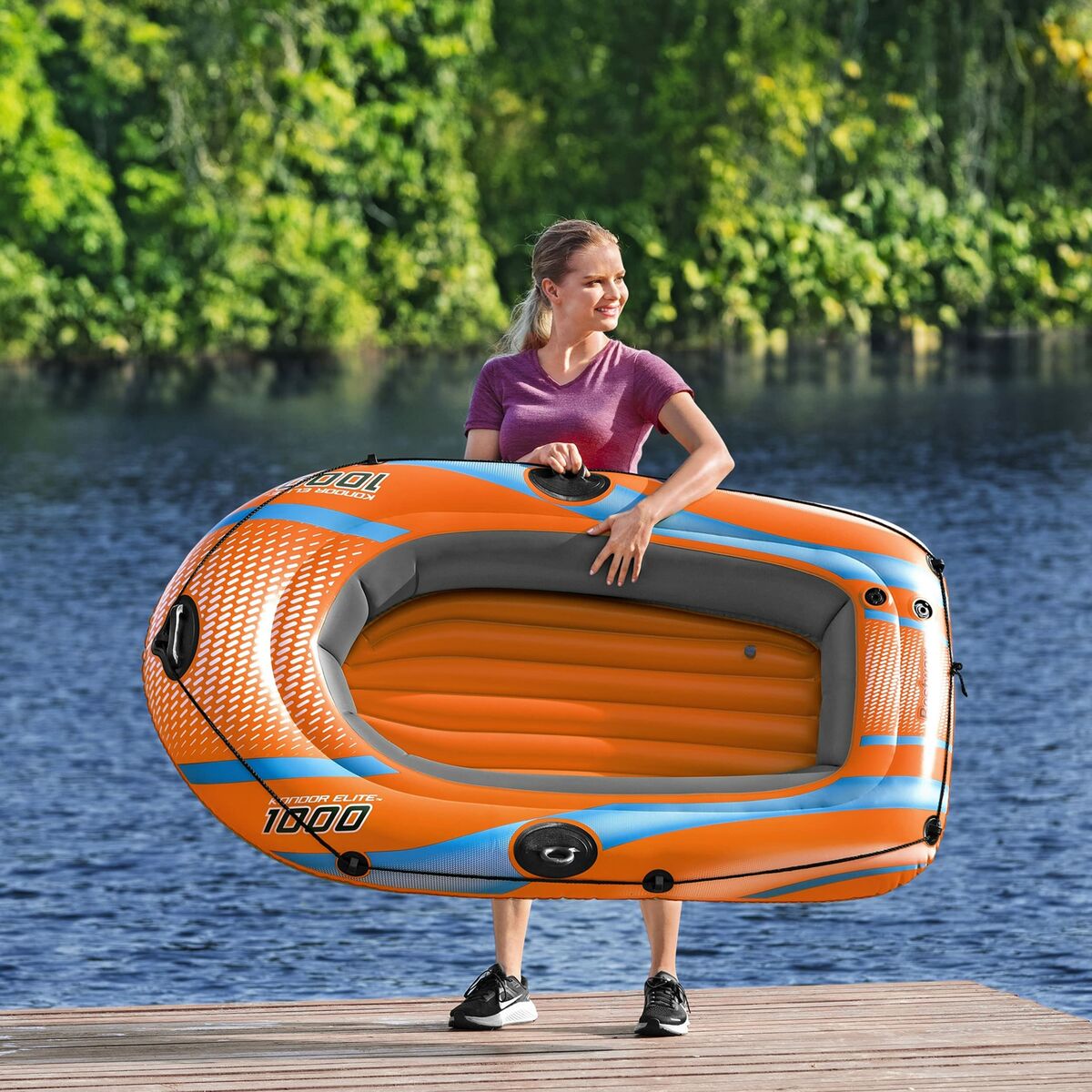 Barcă Gonflabilă Bestway Kondor Elite 1000 162 x 96 x 29 cm - Sport și în aer liber, Sporturi acvatice