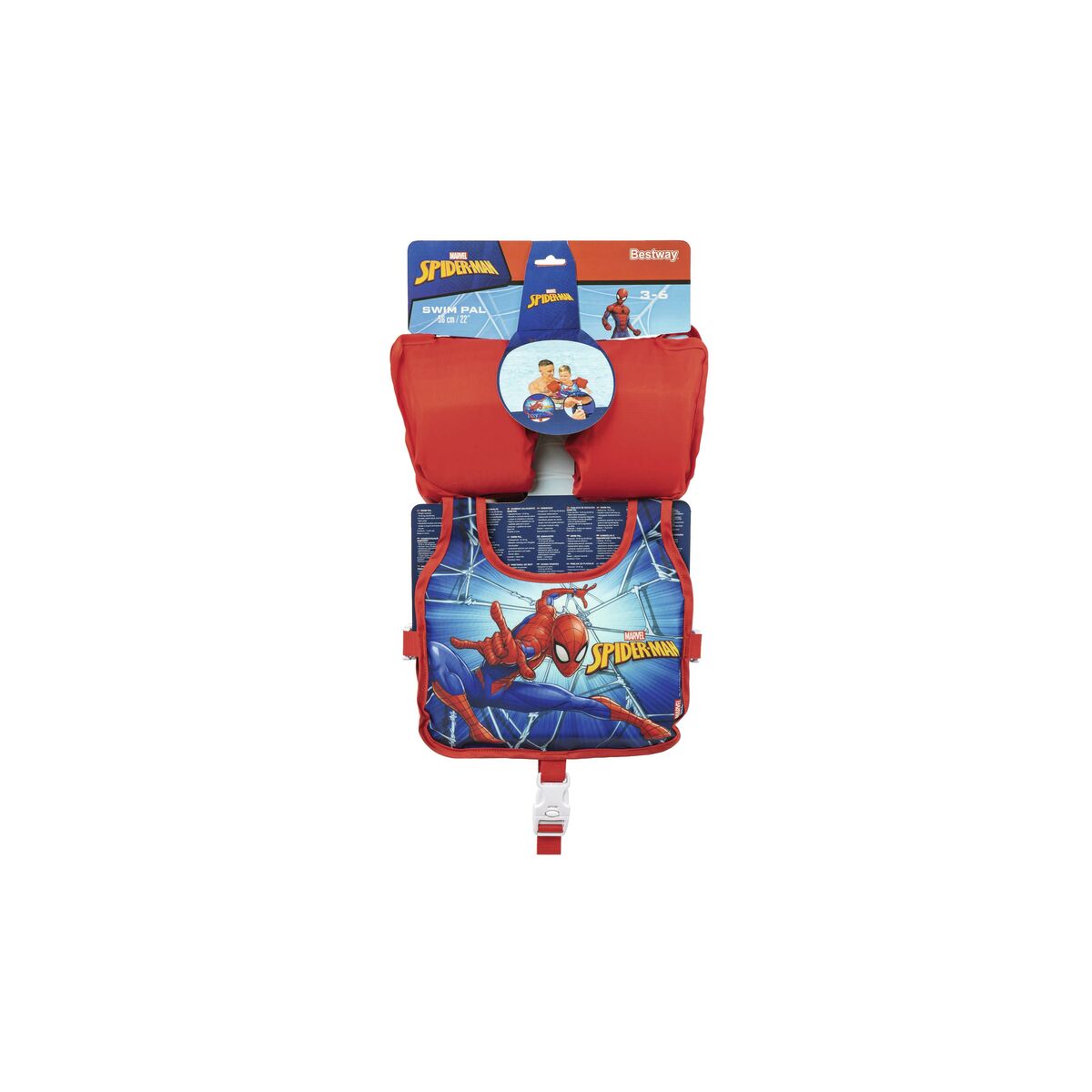 Bestway Vestă cu Mânuși Disney Spiderman 56 cm +3-6 Ani Piscină și Plajă 98795 - Jucarii si jocuri, În aer liber și sport