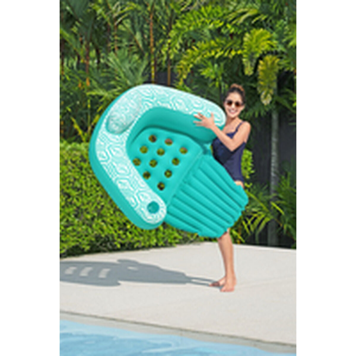 Scaun gonflabil pentru piscină Bestway Comfort Plush 145 x 120 cm - Jucarii si jocuri, În aer liber și sport