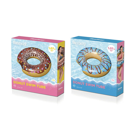 Flotor gonflabil Bestway Donut Ø 107 cm Multicolor - Jucarii si jocuri, În aer liber și sport