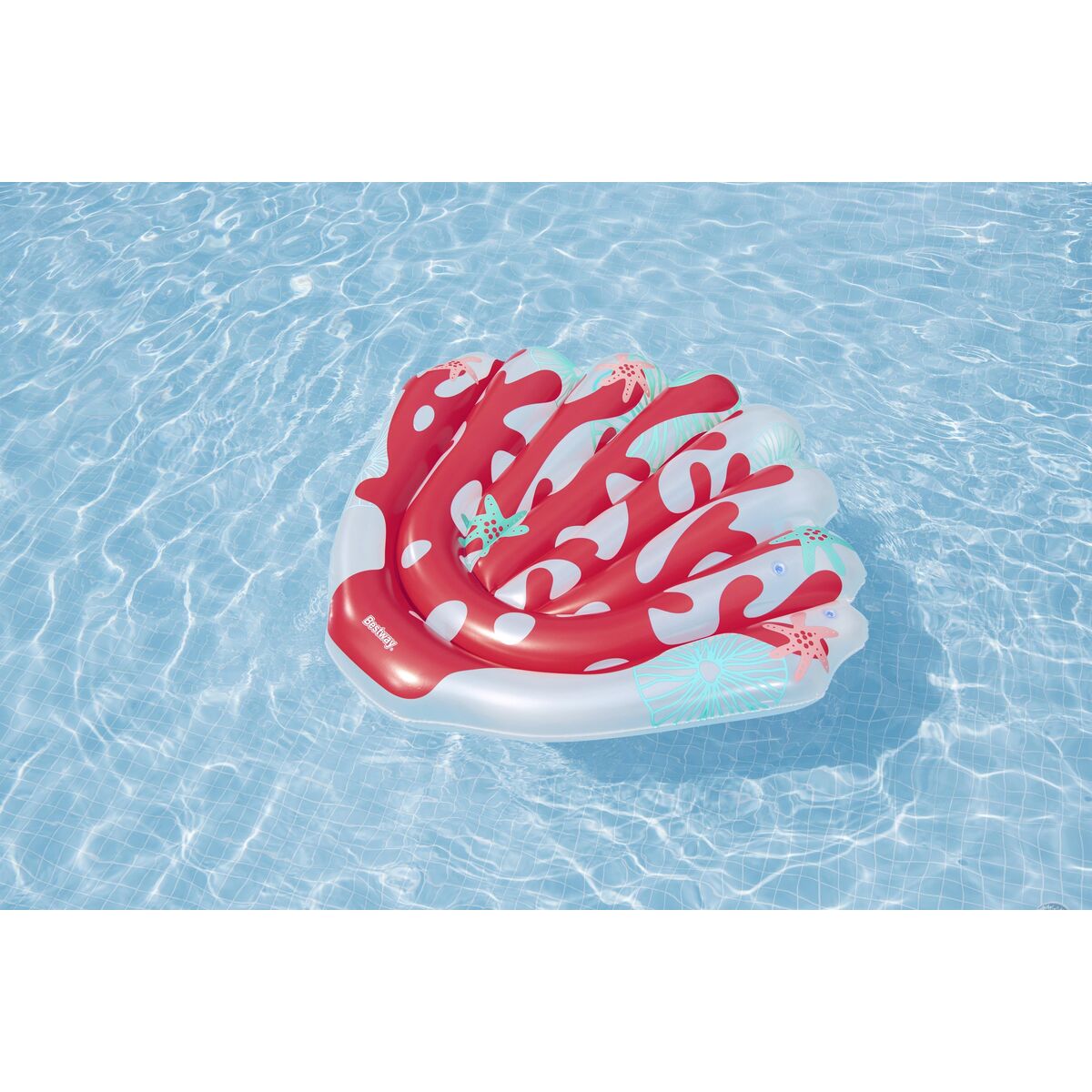 Bestway Saltea Gonflabilă Coral 186x153 cm Plajă și Piscină 43724 - Jucarii si jocuri, În aer liber și sport