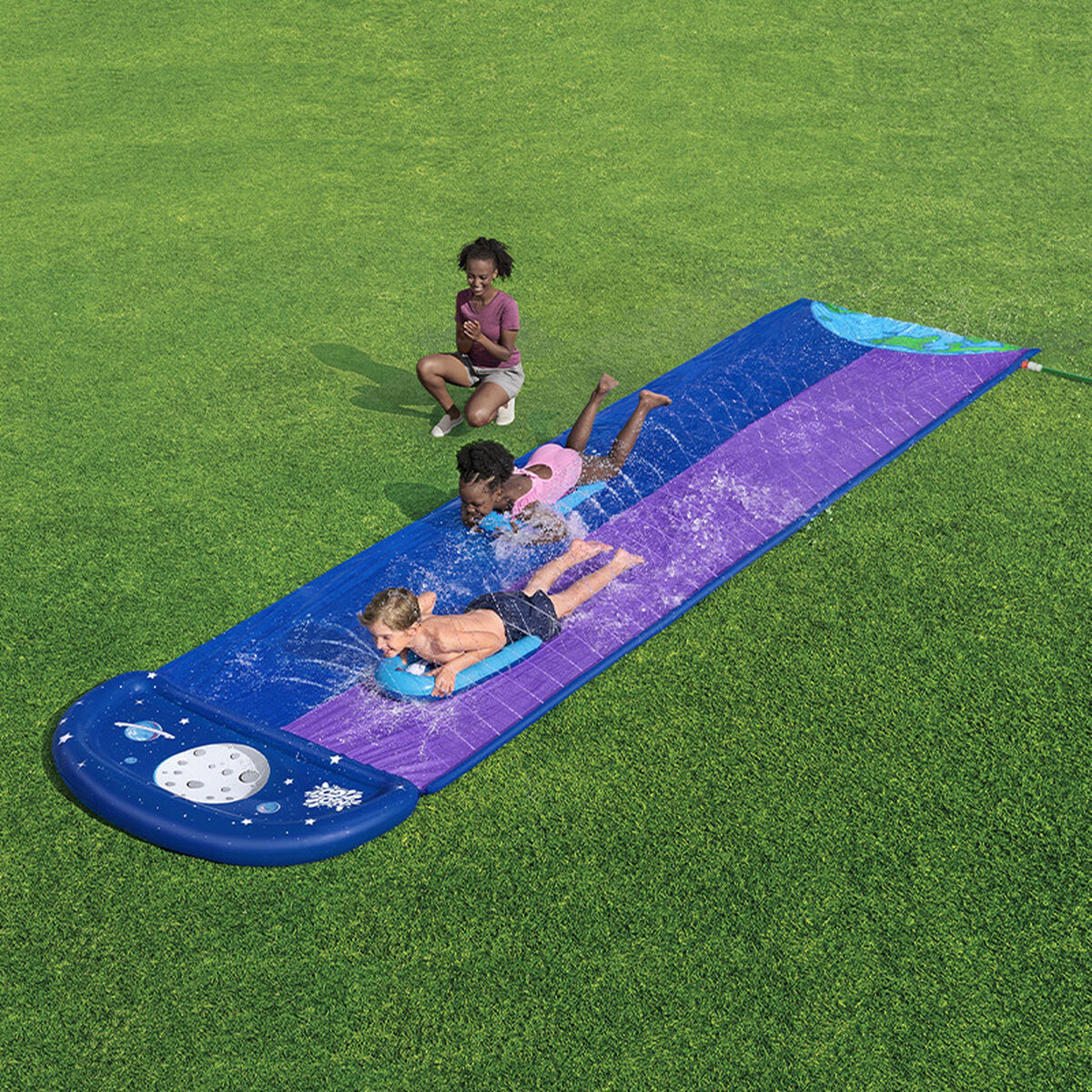 Tobogan acvatic Bestway 488 x 138 cm Glisant Double - Jucarii si jocuri, În aer liber și sport