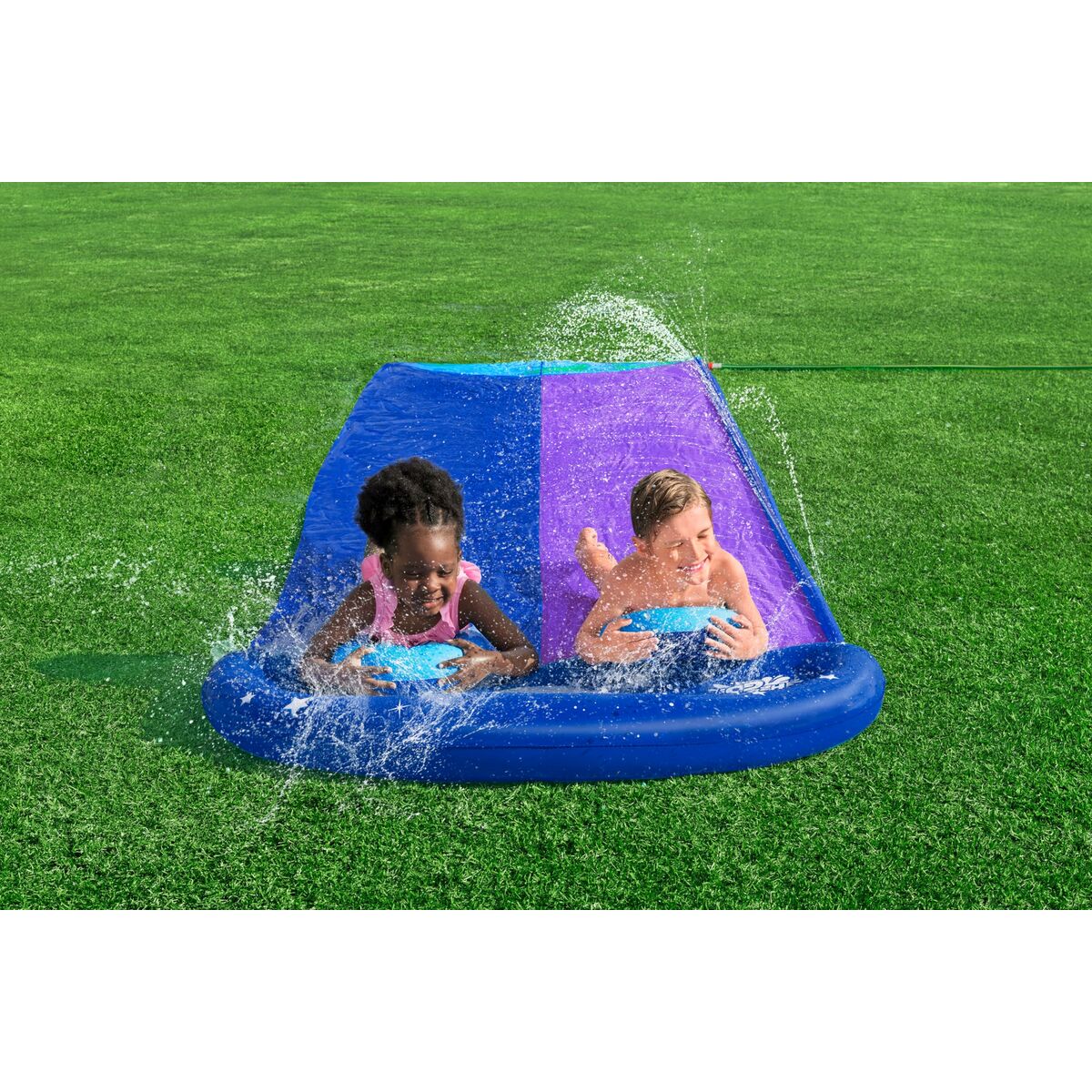 Tobogan acvatic Bestway 488 x 138 cm Glisant Double - Jucarii si jocuri, În aer liber și sport