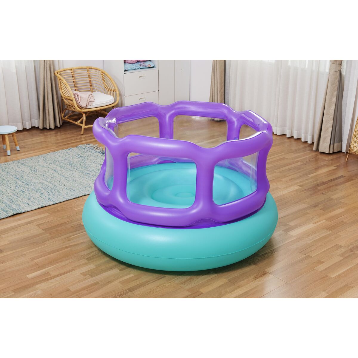 Bestway Saltador Inflabil cu Bile 152x152x84 cm +3 Ani Interior și Grădină 52646 - Jucarii si jocuri, În aer liber și sport