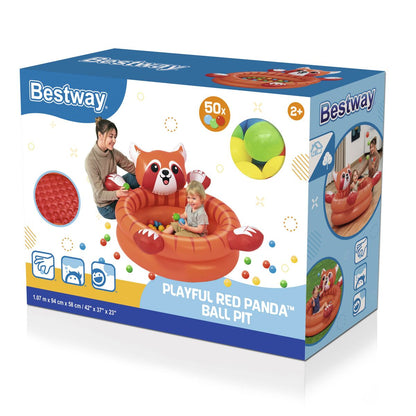 Bestway Piscina de Bolas Acolchată Inflatable Panda 107x94x58 cm +2 Ani Interior și Grădină 52702 - Jucarii si jocuri, În aer liber și sport