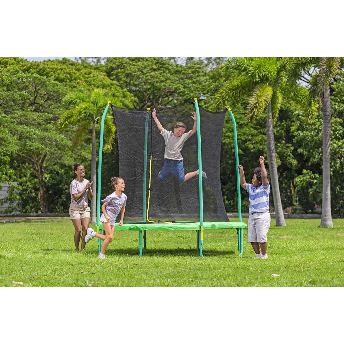 Bestway Cama de Saltar 244x220 cm +6 Ani Gradina 59102 - Jucarii si jocuri, În aer liber și sport