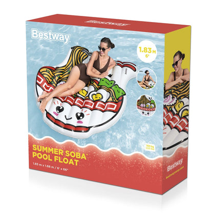 Bestway Colchoneta Inflabilă Ramen Bol 183x168 cm Plajă și Piscină 43841 - Jucarii si jocuri, În aer liber și sport