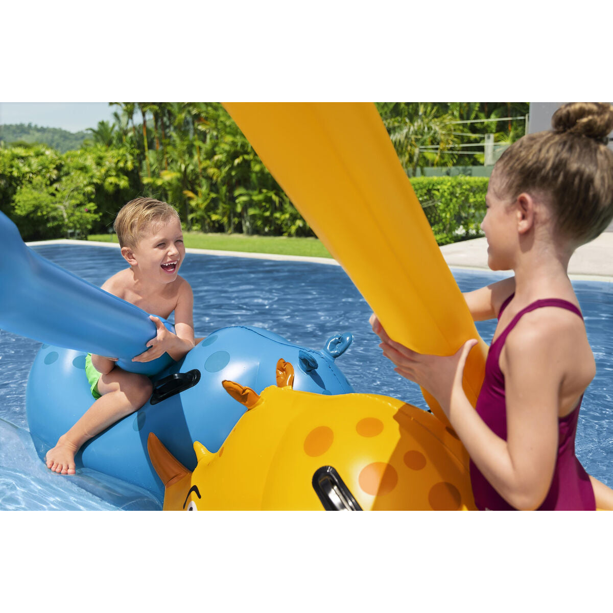 Bestway Juego Flotant Rinoceronti 153x77 cm +3 Ani Piscină 41522 - Jucarii si jocuri, În aer liber și sport