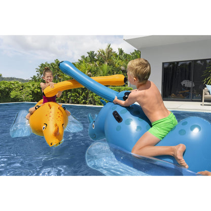Bestway Juego Flotant Rinoceronti 153x77 cm +3 Ani Piscină 41522 - Jucarii si jocuri, În aer liber și sport