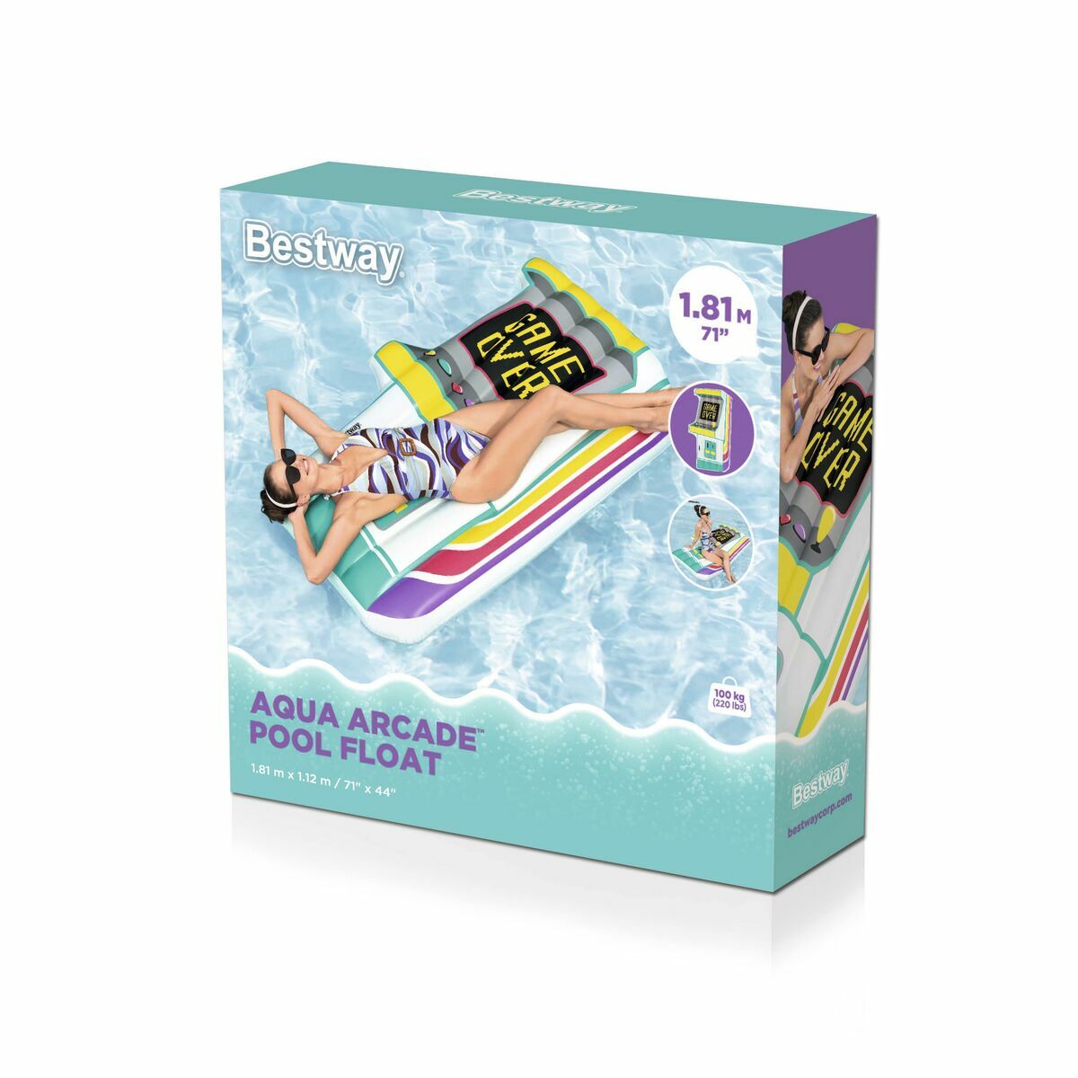 Bestway Colchoneta Inflatabilă Mașină Arcade 181x112 cm Plajă și Piscină 43851 - Jucarii si jocuri, În aer liber și sport