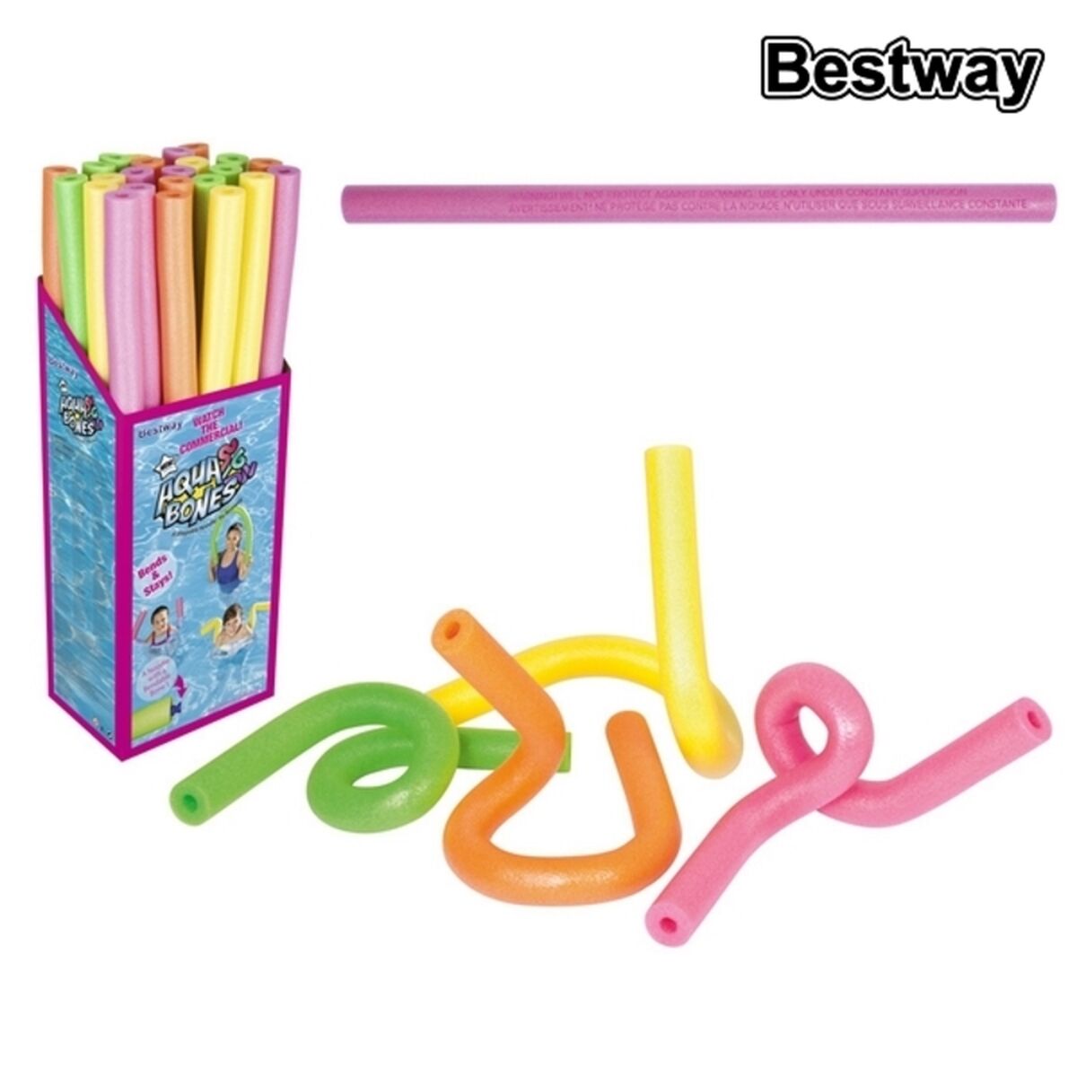 Baghetă din spumă pentru înot Bestway 122 x 6,5 cm Multicolor - Jucarii si jocuri, În aer liber și sport