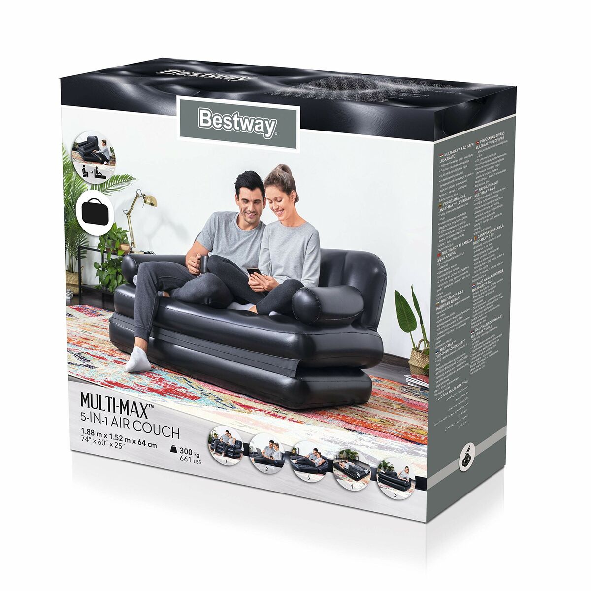 Scaun gonflabil Bestway 188 x 152 x 64 cm - Jucarii si jocuri, În aer liber și sport