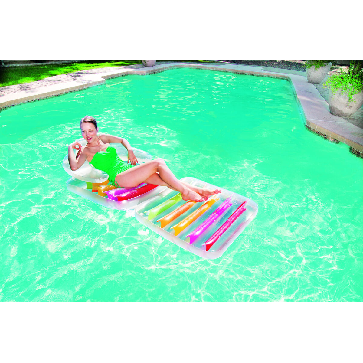 Scaun gonflabil pentru piscină Bestway 201 x 89 cm - Jucarii si jocuri, În aer liber și sport