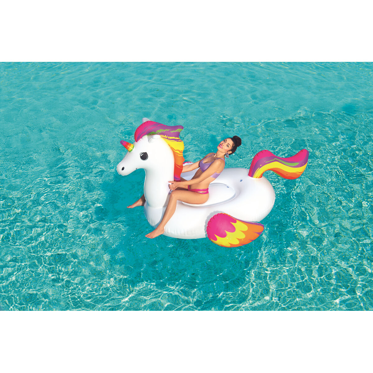 Figurină Gonflabilă pentru Piscină Bestway 164 x 224 cm Unicorn - Jucarii si jocuri, În aer liber și sport