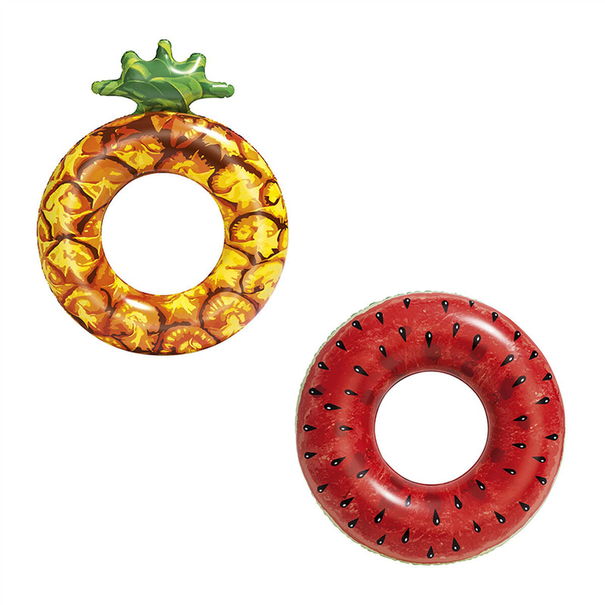 Flotor gonflabil Bestway Ananas Pepene Verde Ø 116 cm Multicolor - Jucarii si jocuri, În aer liber și sport