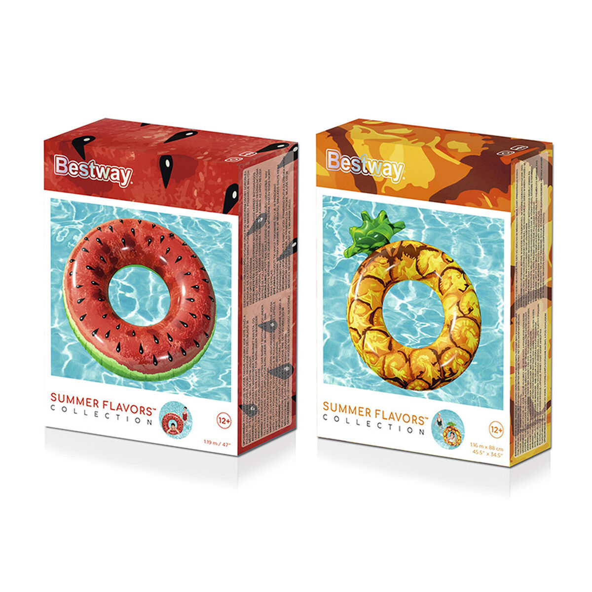 Flotor gonflabil Bestway Ananas Pepene Verde Ø 116 cm Multicolor - Jucarii si jocuri, În aer liber și sport