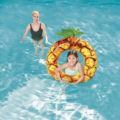 Flotor gonflabil Bestway Ananas Pepene Verde Ø 116 cm Multicolor - Jucarii si jocuri, În aer liber și sport