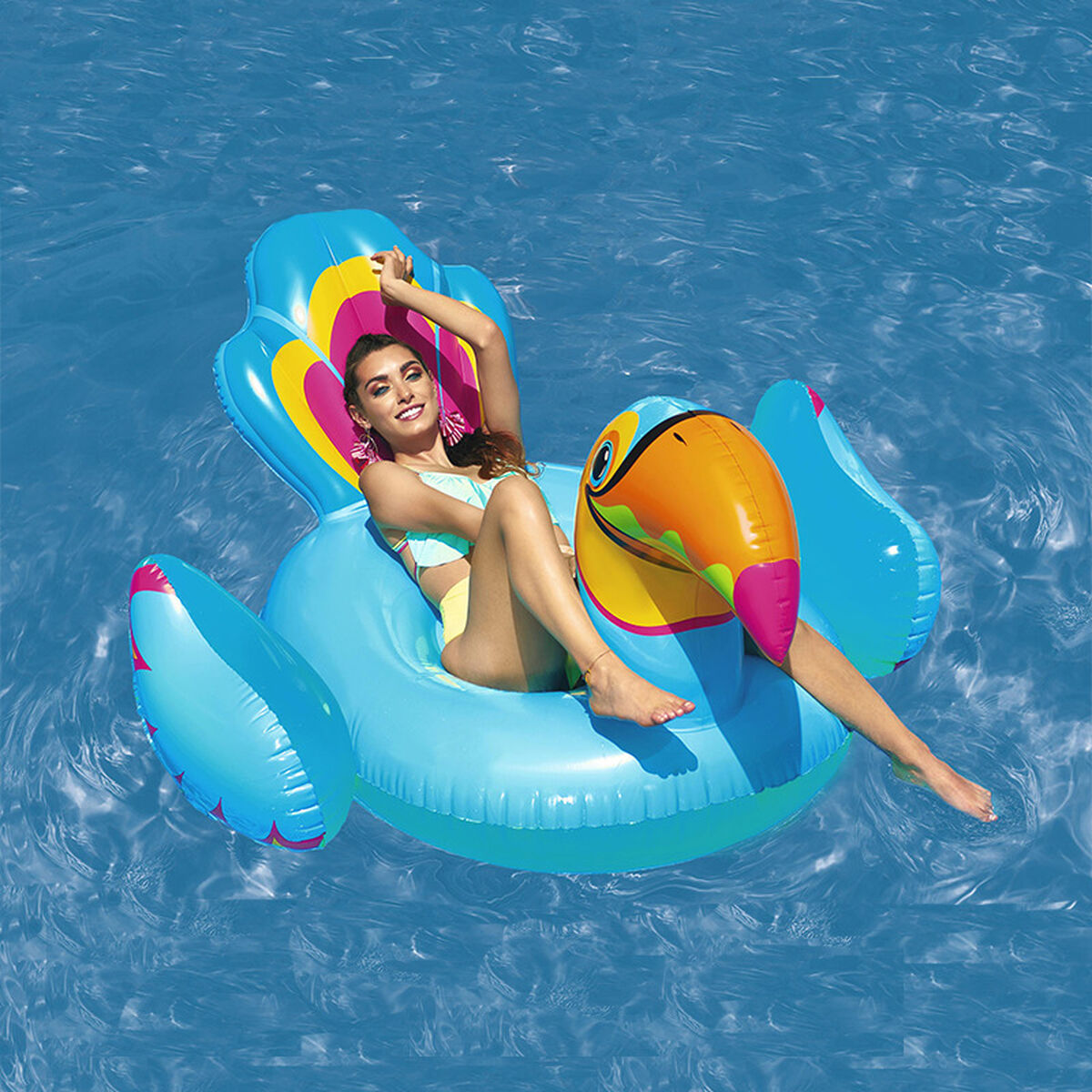 Flotor gonflabil Bestway Multicolor Tucán 207 x 150 cm - Jucarii si jocuri, În aer liber și sport